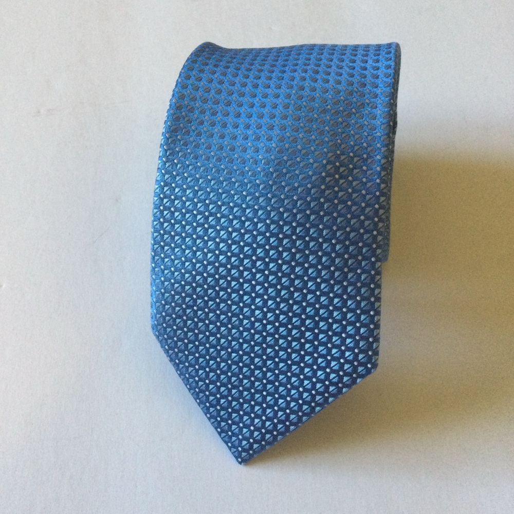 ETON MENS SILK TIE BLUE NWOT MADE IN ITALY